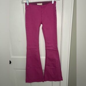 We The Free Penny Pull-On Printed Flare Jeans Pants 24 Retro 70’s Boho Hippie